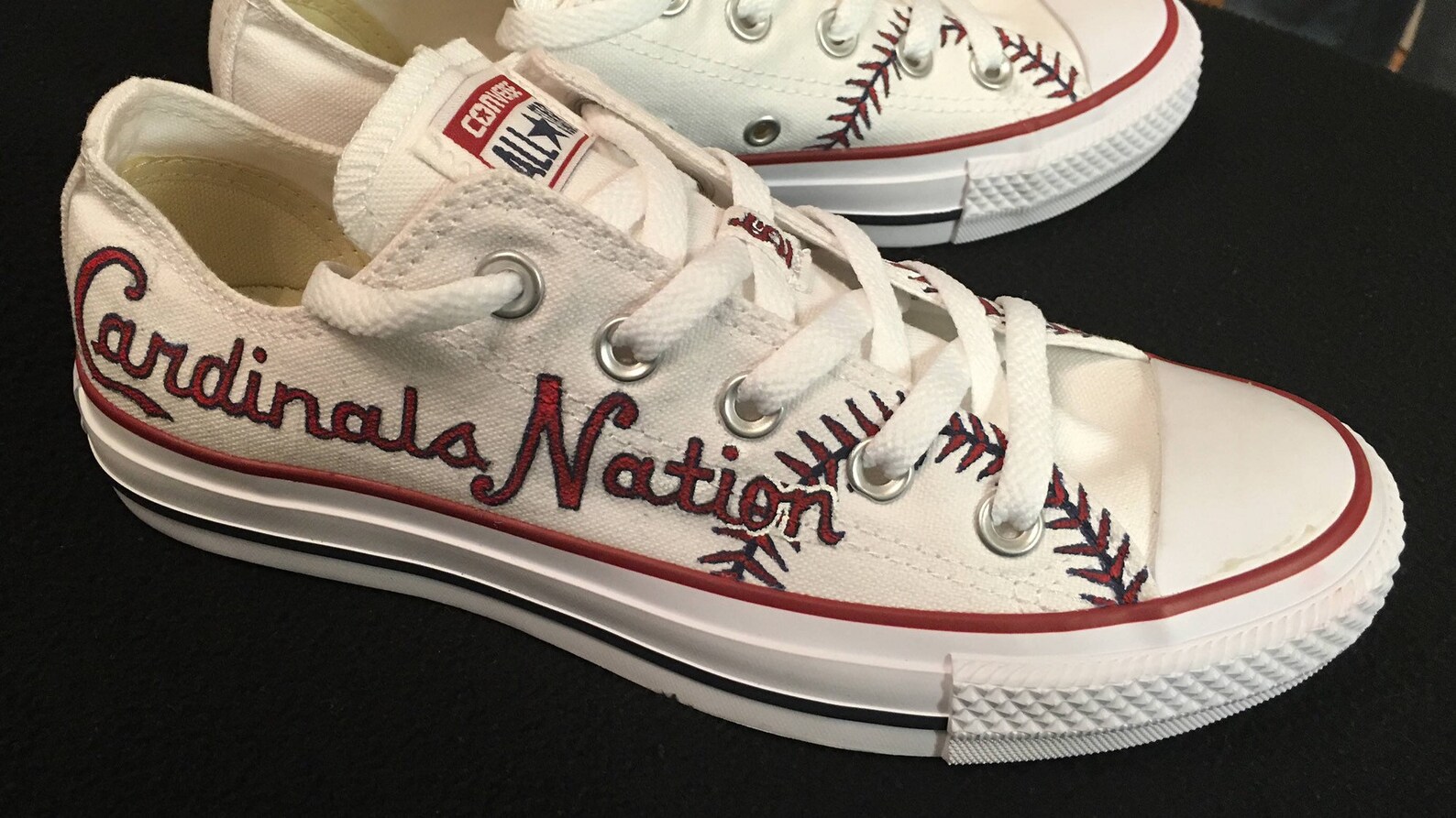 STL Cardinals Converse Shoes Etsy
