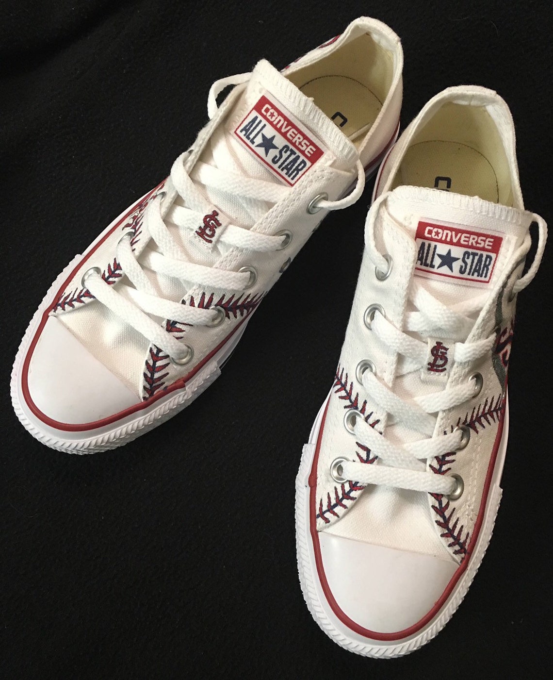 STL Cardinals Converse Shoes Etsy