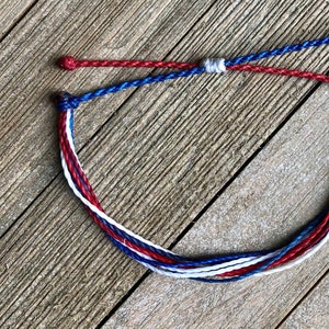 LIBERTY Multi-Strand Bracelet or Anklet // Waterproof Adjustable Beach Surfer VSCO Festival Parade Outdoors Nature Summer Cute Colorful Boho
