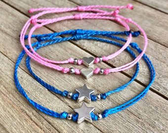 Pulsera O Tobillera Trenzada Starain Hecha A Mano, Hilo Encerado Impermeable, Estilo Surf Bohemio, Ajustable Unisex
