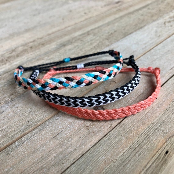 Starfish Beachy Beaded Adjustable Waxed String Summer Bracelet Pack Set  Stack