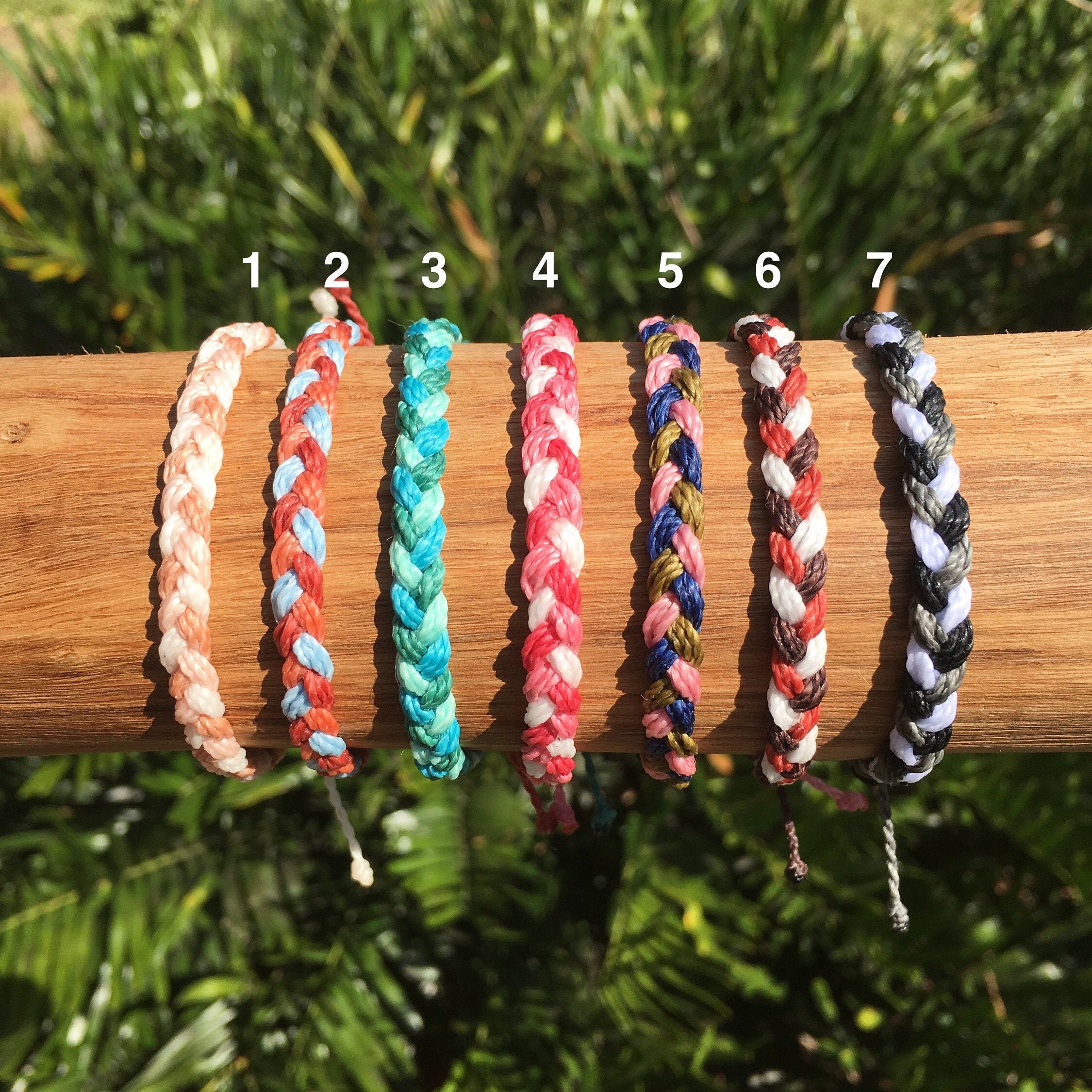 How to Make a 4 Strand Braided Friendship Bracelet using Waxed Cord 