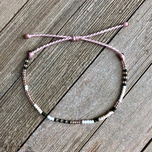 Bouquet Seed Bead Bracelet or Anklet // Waterproof Bracelet, Surfer Anklet, Surf Bracelet, VSCO Anklet, Boho Anklet, Beach Bracelet