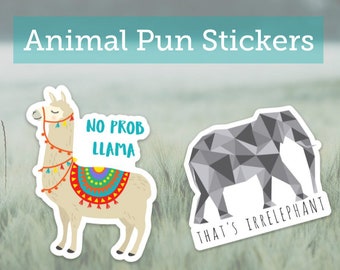 CLOSEOUT SALE - Animal Puns Sticker Bundle