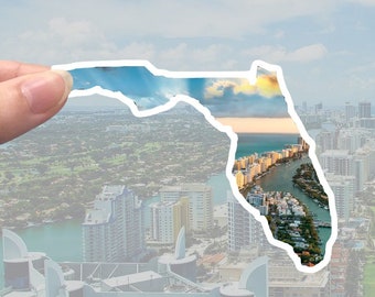 CLOSEOUT SALE - Florida State Sticker - South beach sticker - Miami Sticker - Sunset