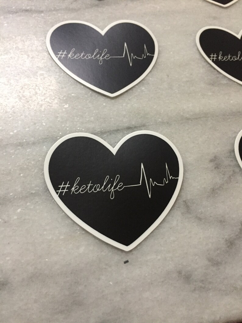 Hashtag Keto Life Sticker Keto Heart Sticker Clean Eating | Etsy