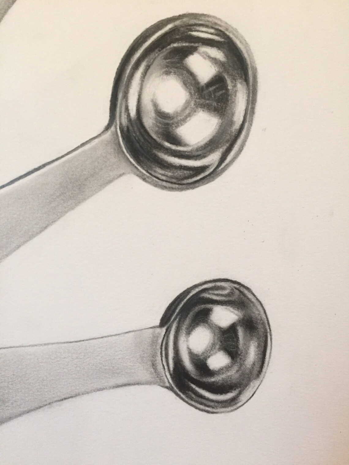 Measuring Spoons Charcoal Drawing Print or Original Kitchen Etsy