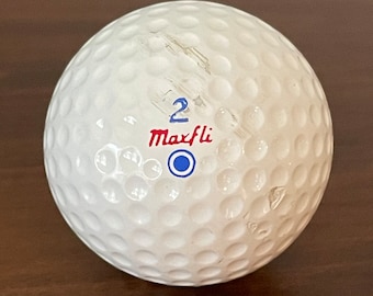 Vintage Maxfli Dunlop  "Blue Max" 2 golf ball, VG, 1960's, Vintage Golf, Golf Collectible, Golf Memorabilia, MAXFLI DUNLOP,  Vtge Golf Ball