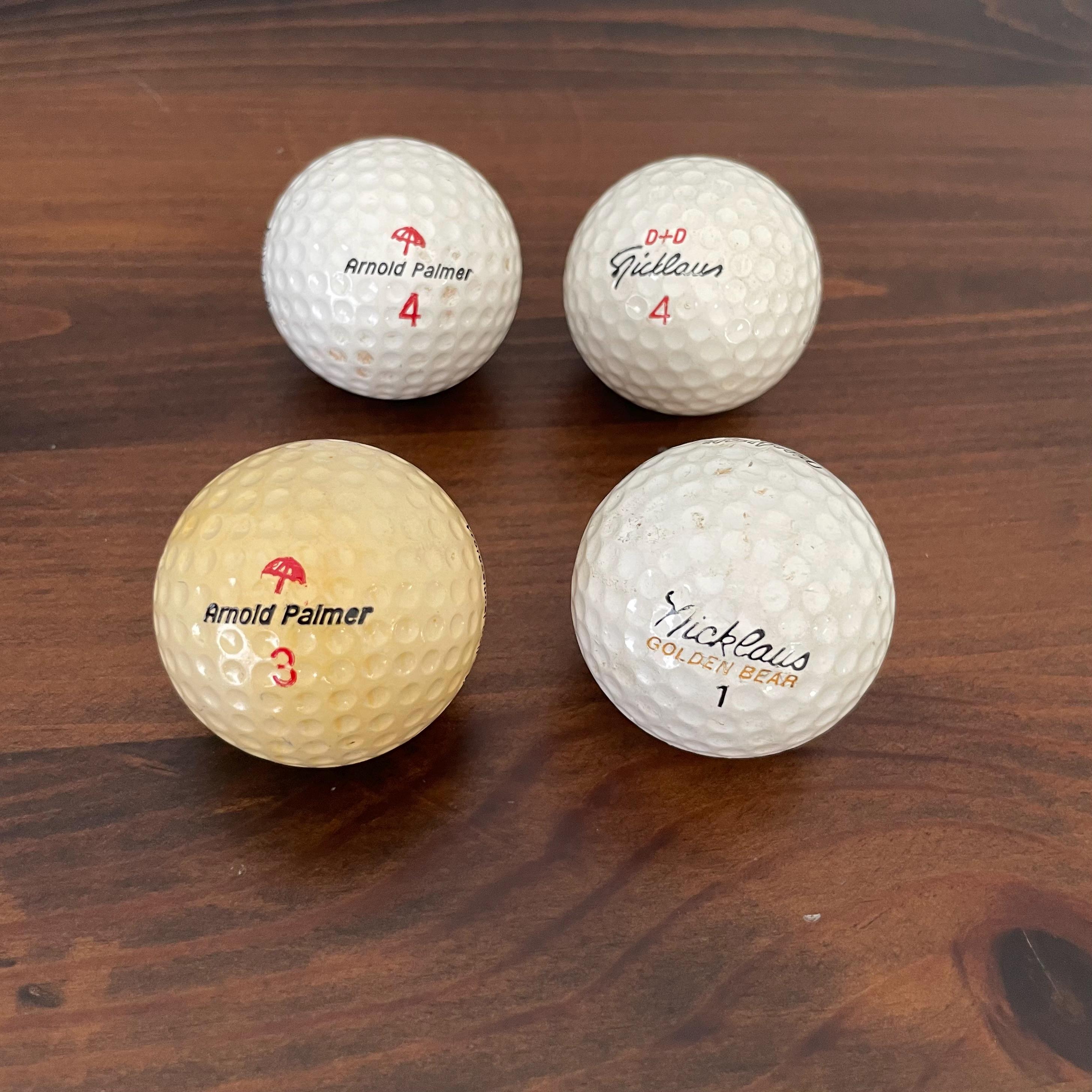 Bundle of 4 Vintage Golf Balls, Jack Nicklaus, Golden Bear, Arnold