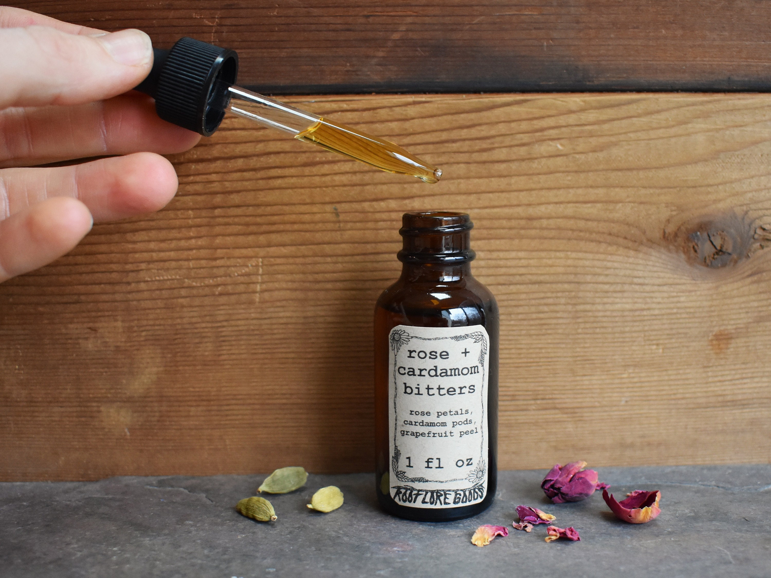 Rose Cardamom Bitters herbal tincture cocktail bitter Etsy