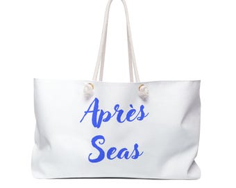 Bolsa de fim de semana Après Seas, leve-a para a praia, lago, barco ou para a festa depois. Esta bolsa forrada cabe tudo.