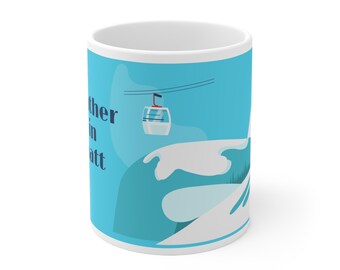 I&#39;d rather be in ZERMATT Ceramic Mug 11oz ski, skier, ski gift