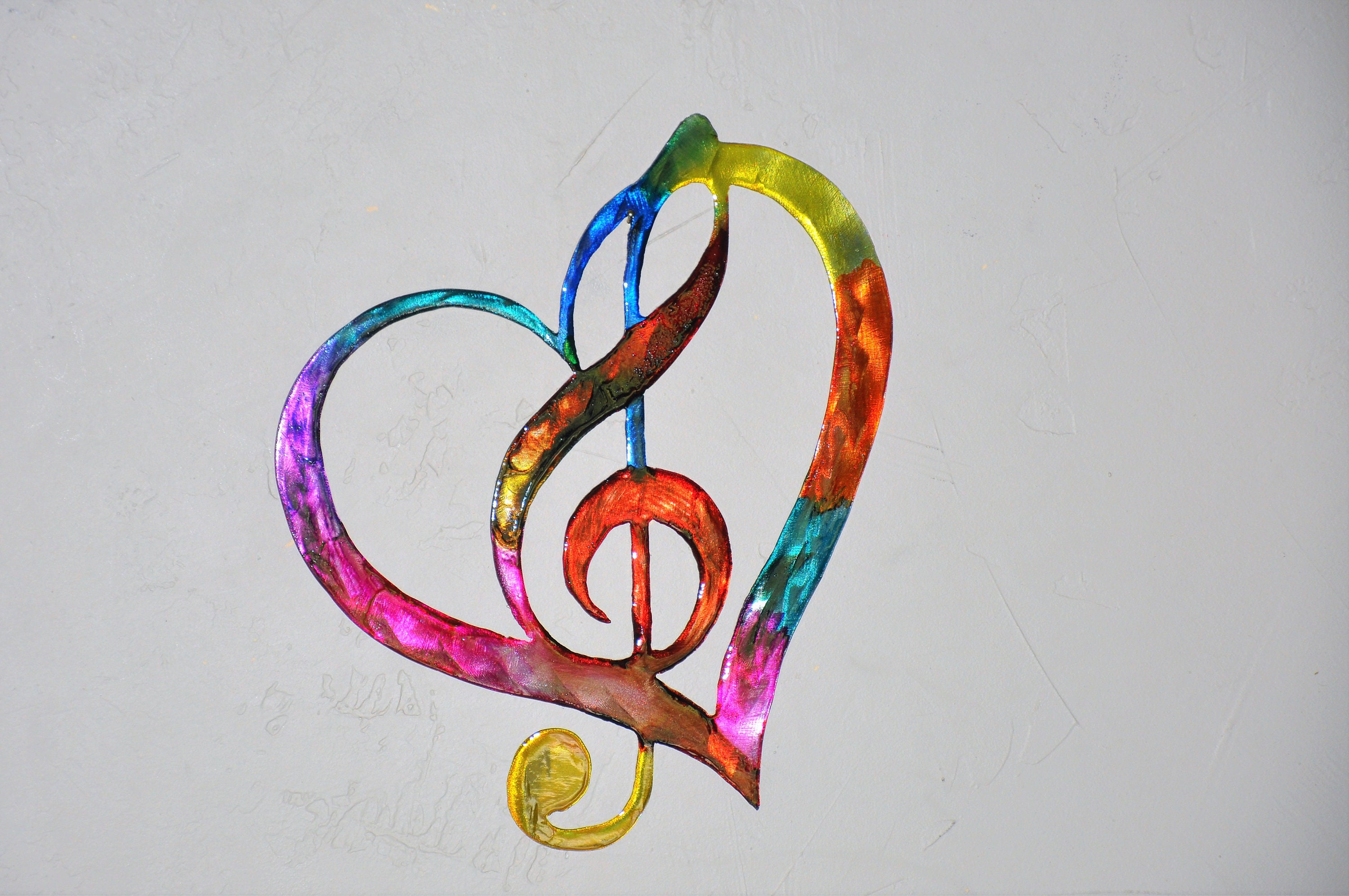 Décoration Murale en Métal, Cadeaux, Clé de Sol, Musique