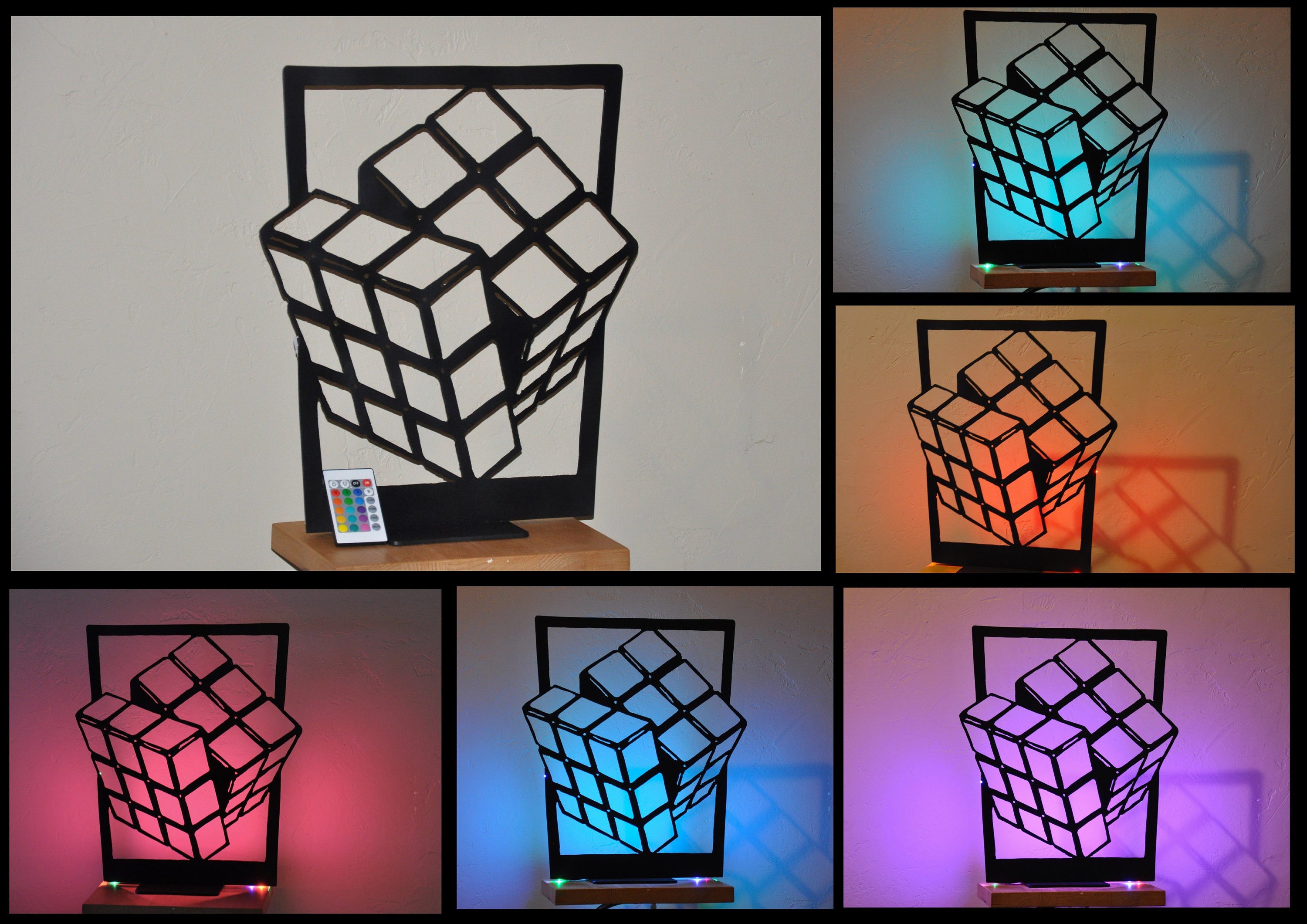 Rubiks cube lamp - Etsy France