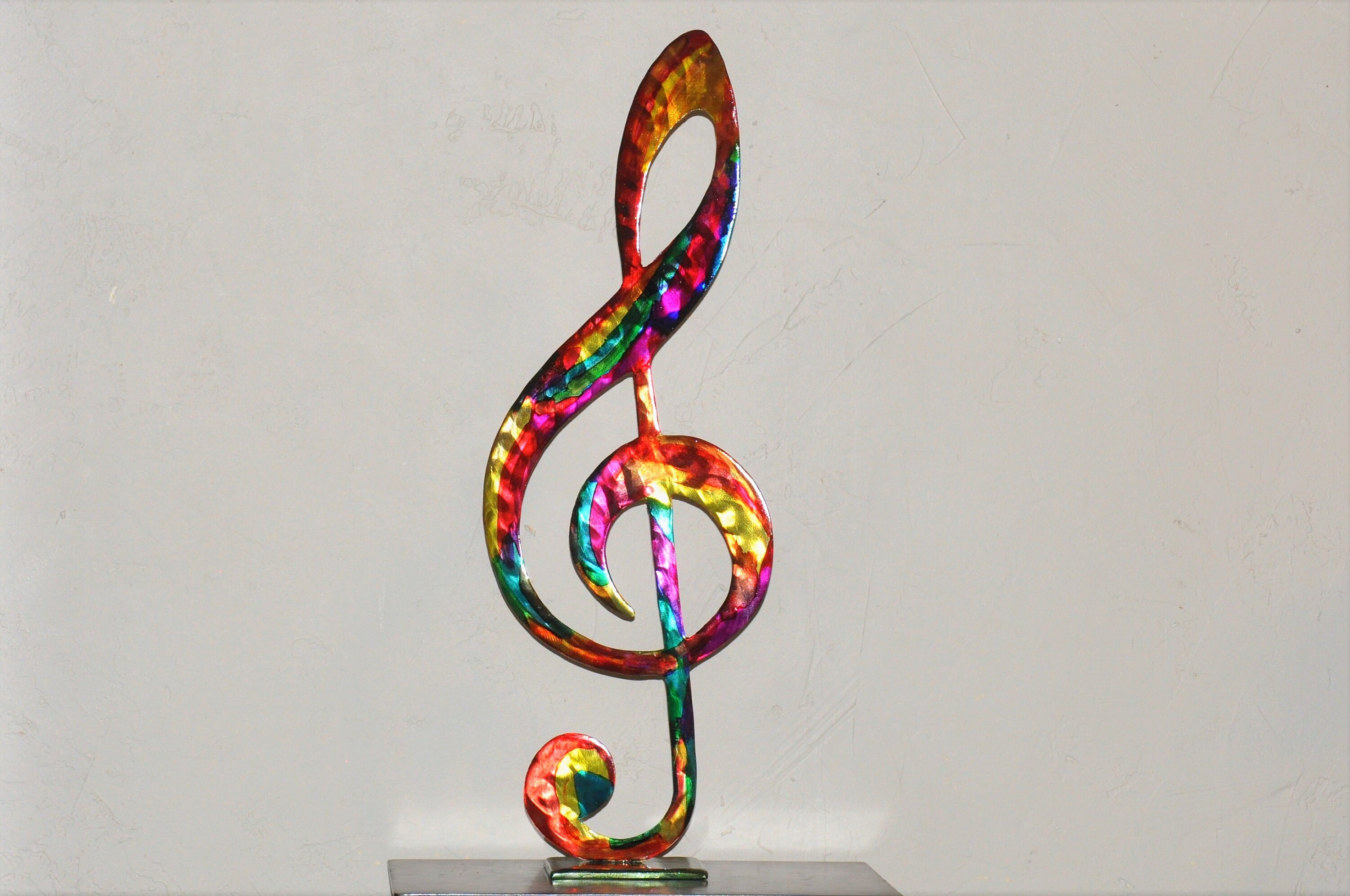 Clé de Sol, Sculpture Métal , Contemporaine, Musique, Note Clef Sol
