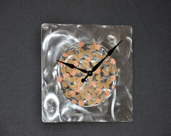clock-pendulum, modern clock, wall clock, gift idea, wall decoration, handmade, metal art