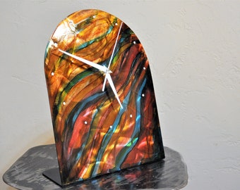 Contemporary clock, multicolored clock, abstract clock, decoration