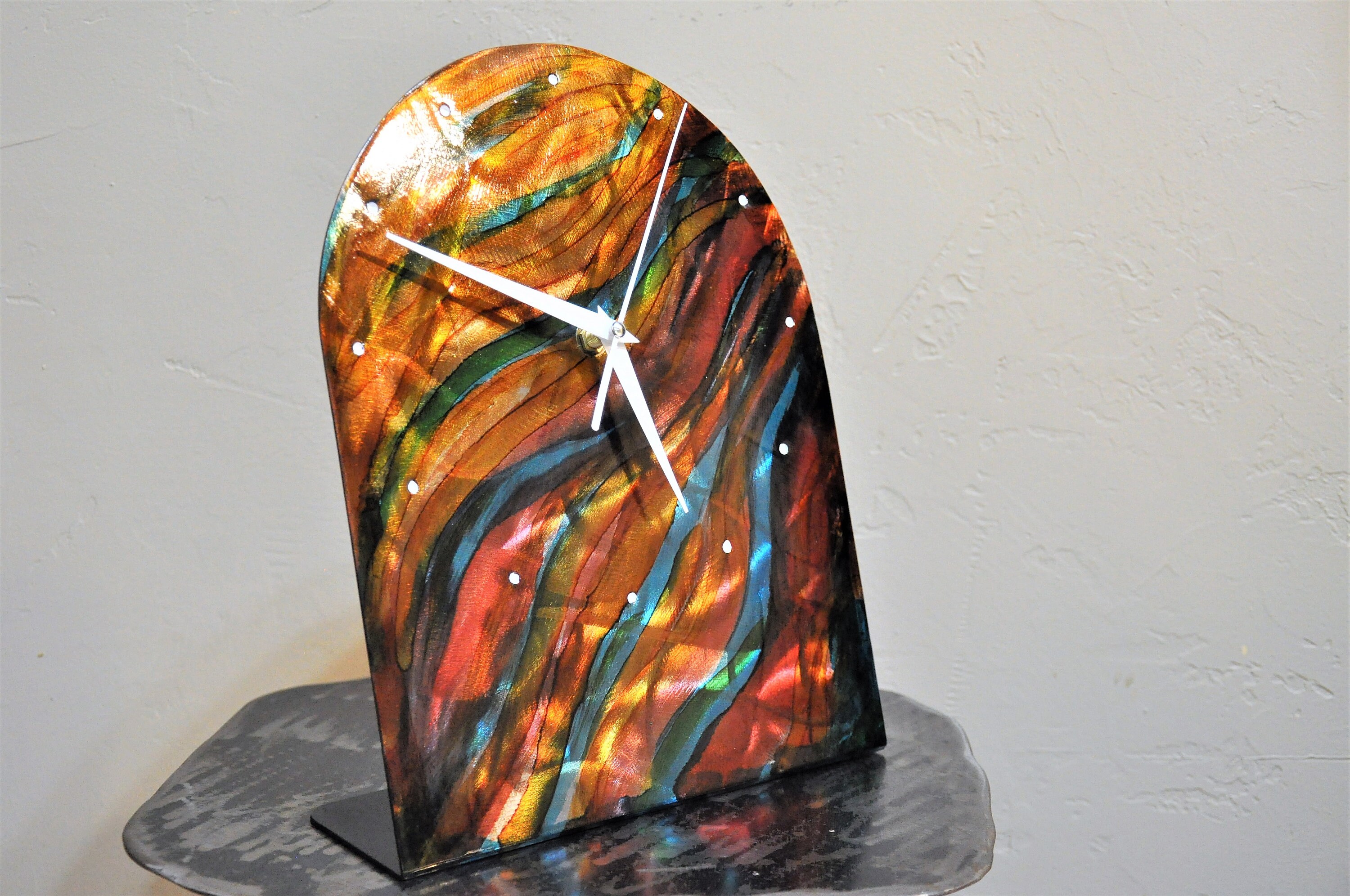 Horloge Contemporaine, Horloge Multicolore , Abstraite, Décoration