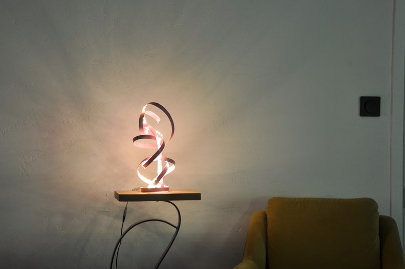 Lampe led à poser, lampe de chevet, lampe original, fait main, cadeau, déco image 3