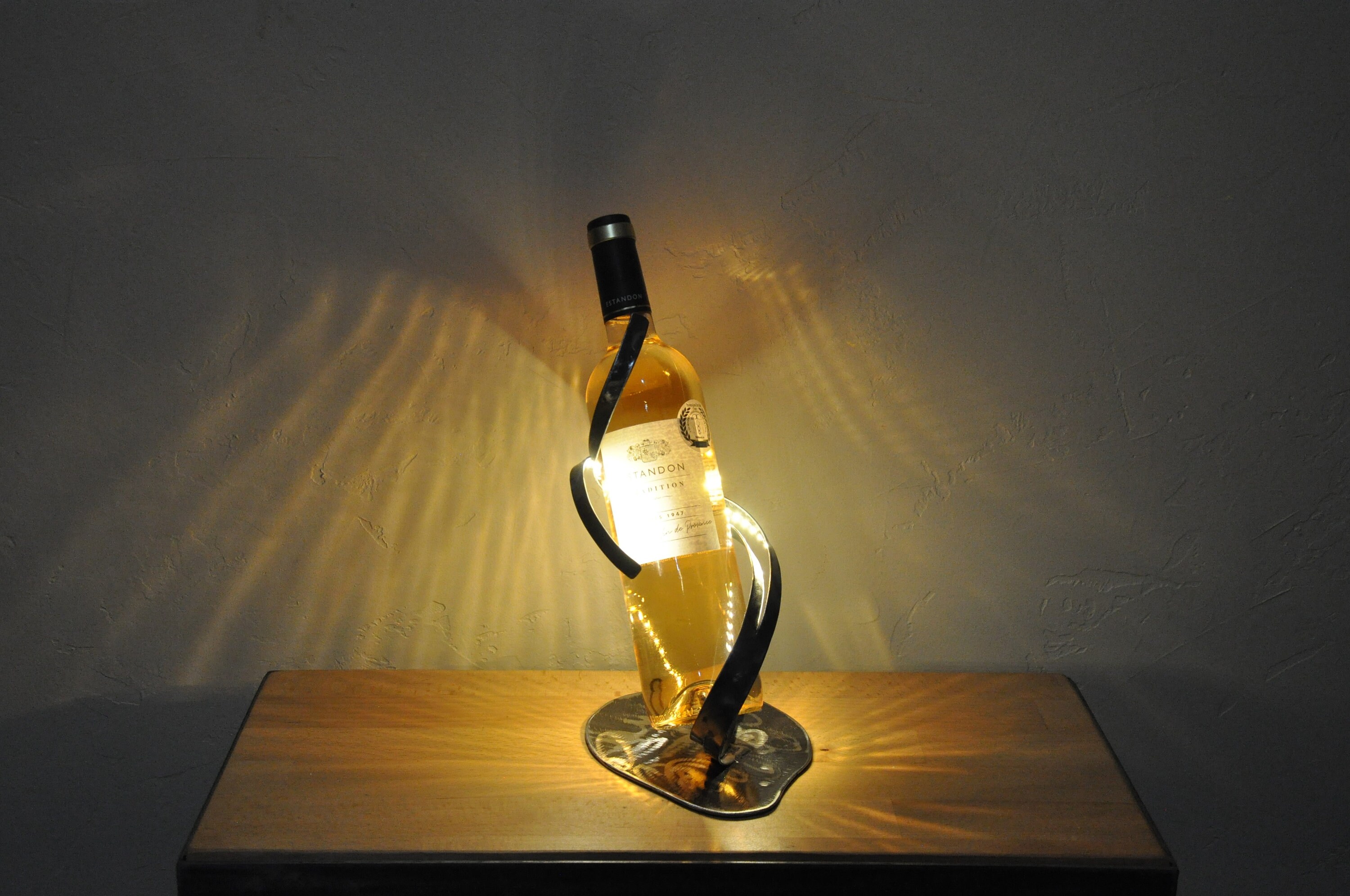 Support à Bouteille, Porte-Bouteille Led, Fait Mains, Cadeau