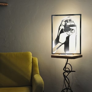 Stimmungslampe, Pop-Art-Tischlampe, handgefertigt