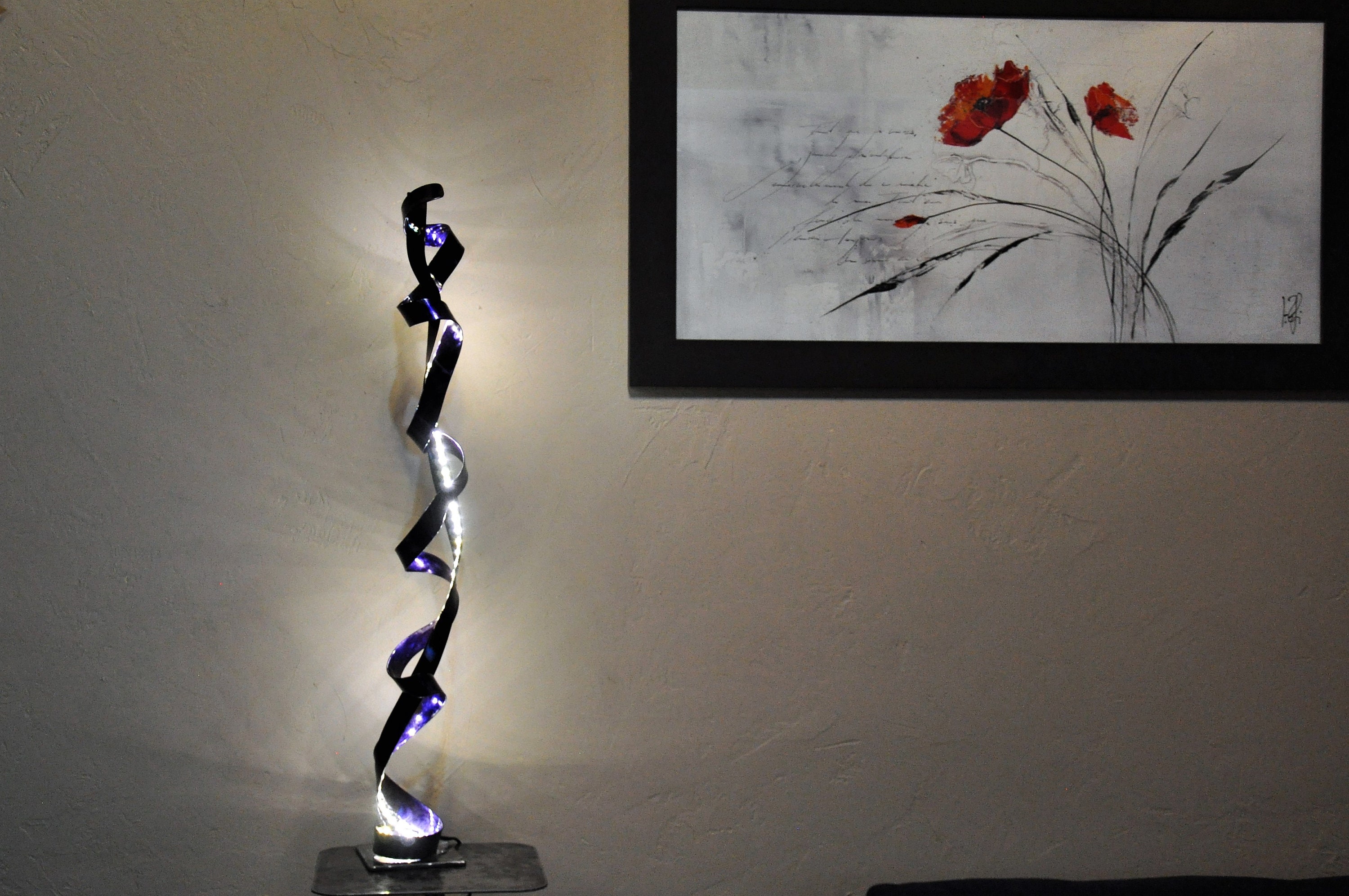Lampes à Poser Led en Métal , Lampe Moderne, Fait Mains, Decoration