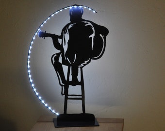 lampe musicien, guitare, lampe déco, guitariste