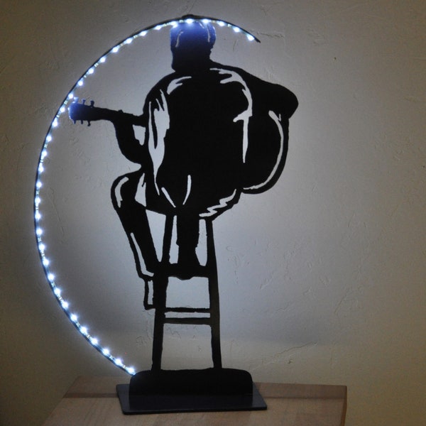 lampe musicien, guitare, lampe déco, guitariste