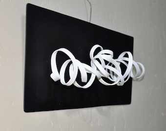 Metal art - metal abstract Wall Art - Home Decor - contemporary metal wall Sculpture - metal, black and white wall art