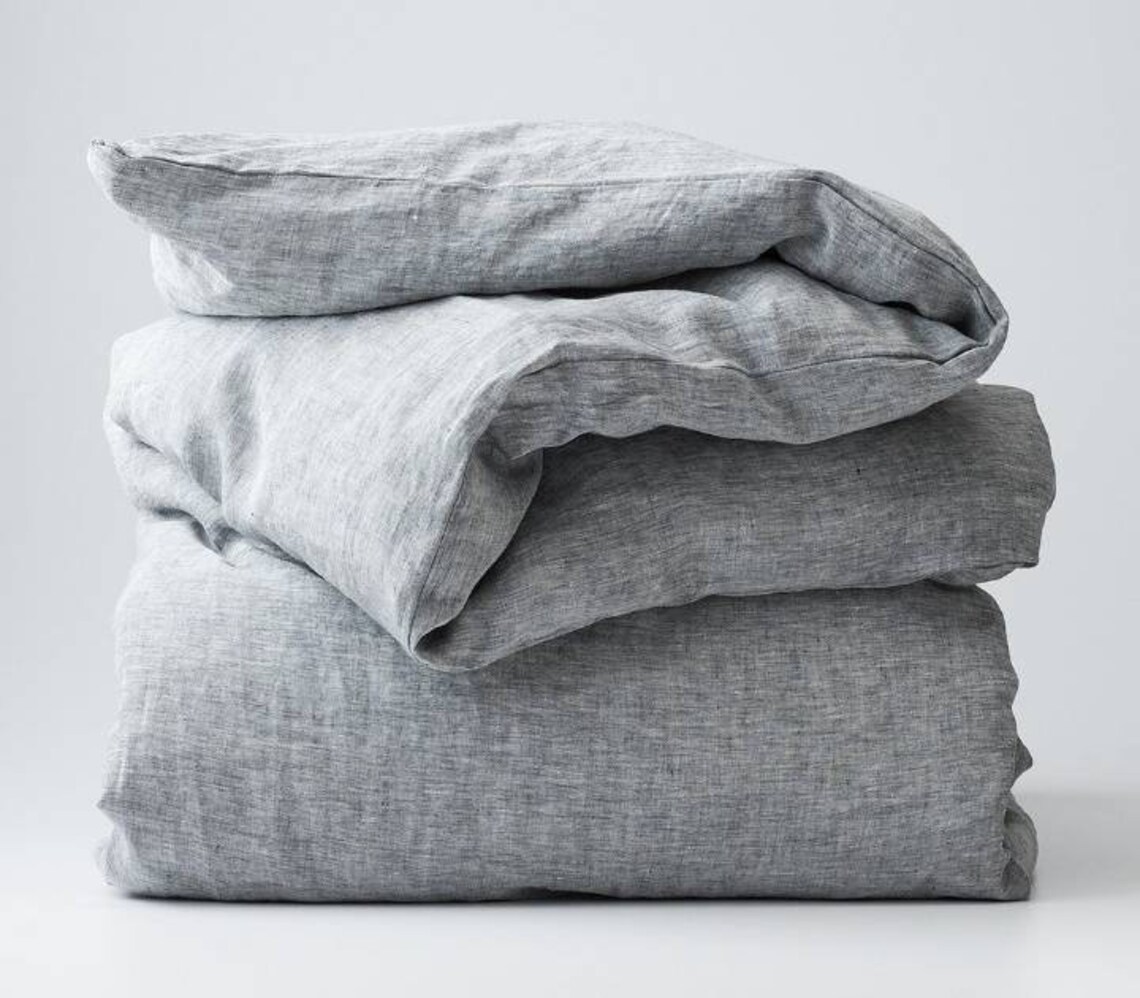 Linen Duvet Cover for weighted blankets & comforters Queen Etsy