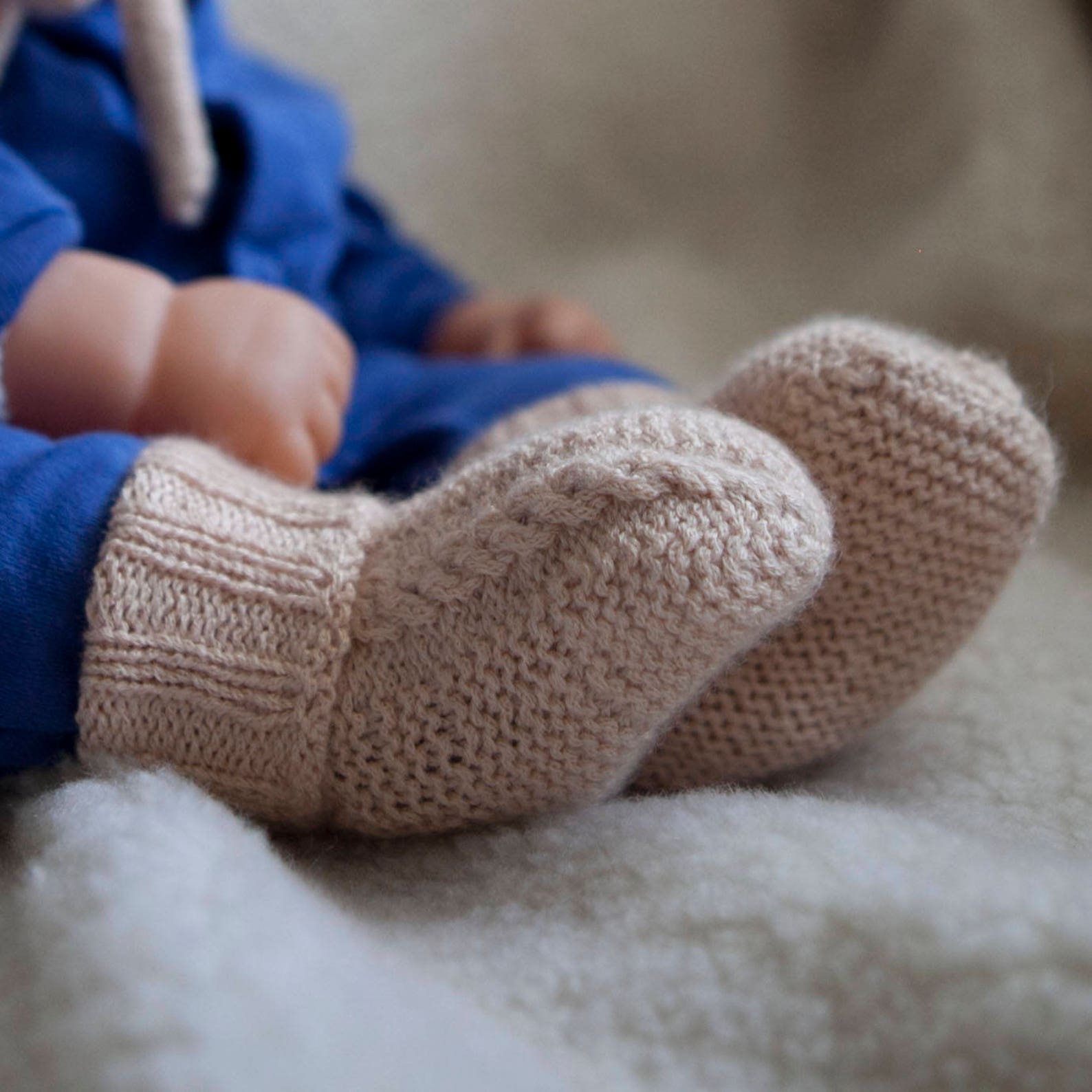 Cashmere baby hat socks set hand knitted Etsy