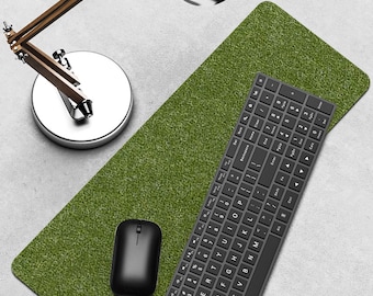 Final Sale  Green Melange Felt Desk Mat – Large Mouse Pad Protector