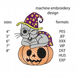 Helloween Kitten - Machine Embroidery Design - Instant Download