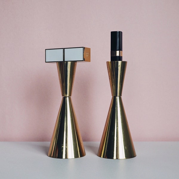 tapered brass candlesticks