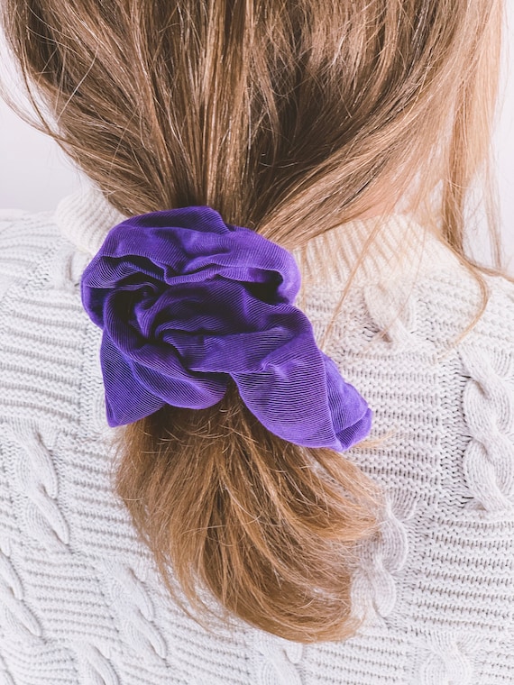 Indra grosgrain scrunchie | vintage purple grape h