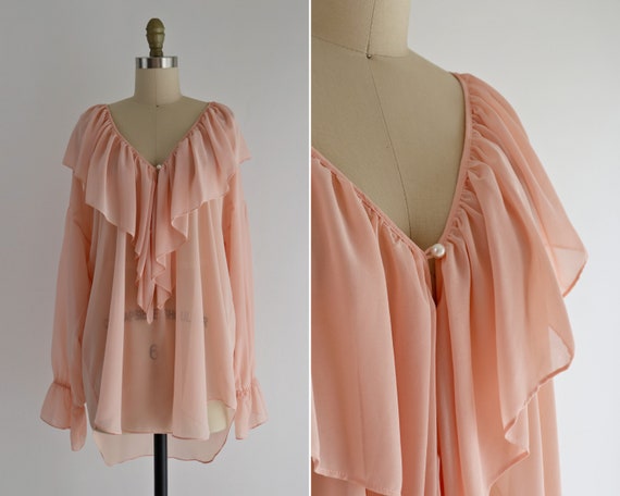 Vintage Victoria's Secret poets blouse, 80s/90s pe