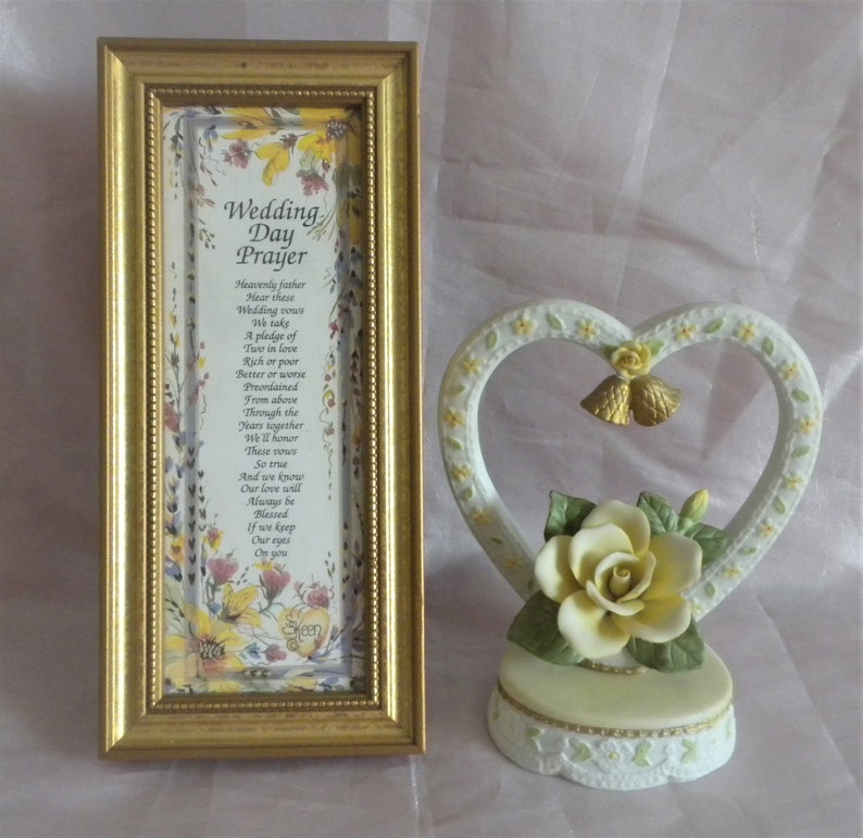 Wedding Cake Topper Lefton Framed Wedding Day Etsy
