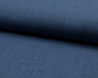 Slub Muslin 100% Coton Bleu Jeans Bleu