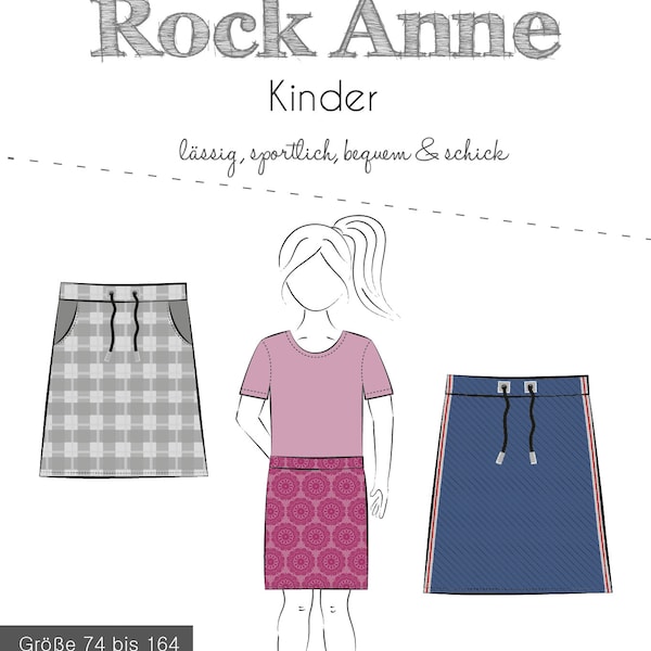Papierschnittmuster Fadenkäfer "Anne" Kinder Mädchen Rock