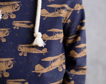 Sudor cepillado / felpa francesa "Joko" de los biplanos de aviones Swafing