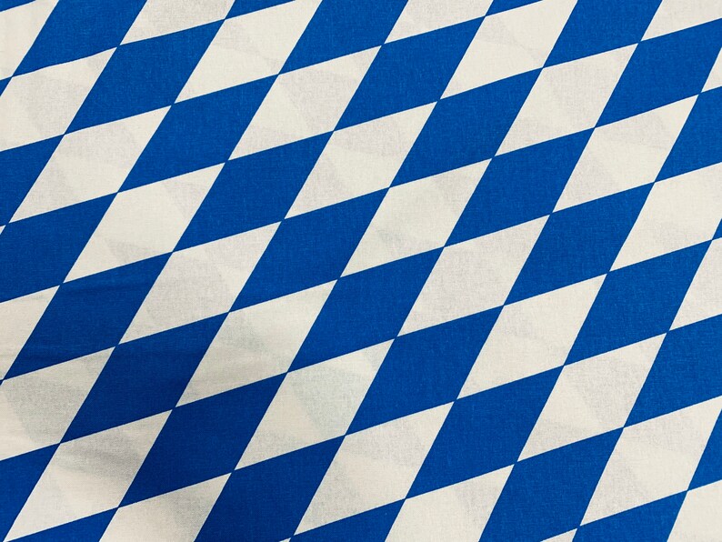 Baumwolle Bayerische Rauten Bayern 50 cm Stoff Weiß Blau | Etsy