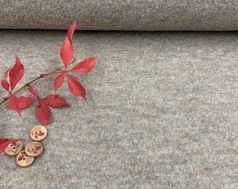 Leicht Walk  Beige Natur - HILCO Walkloden Wollwalk 100% Wolle  Loden Walker