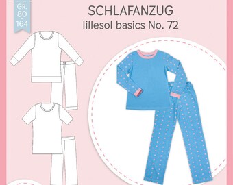 Papierschnittmuster lillesol basics No.72 Schlafanzug