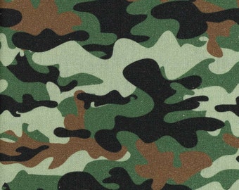 Stoff, Baumwolle, Camouflage, grün