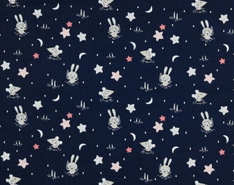 100% Cotton Baby Girl Boy - 50cm Poplin Cotton Bunny Dive Grlitzer Glitter