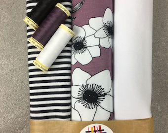 Stoffpaket Jersey  Anemone   Lavender Lavendel