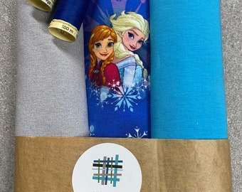 Stoffpaket  Baumwoll Jersey FROZEN EISKÖNIGIN Elsa Anna Stoff