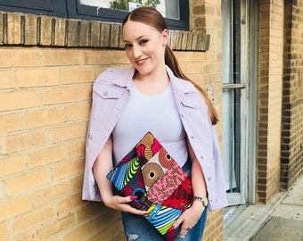 Ankara African Print Envelope Clutch