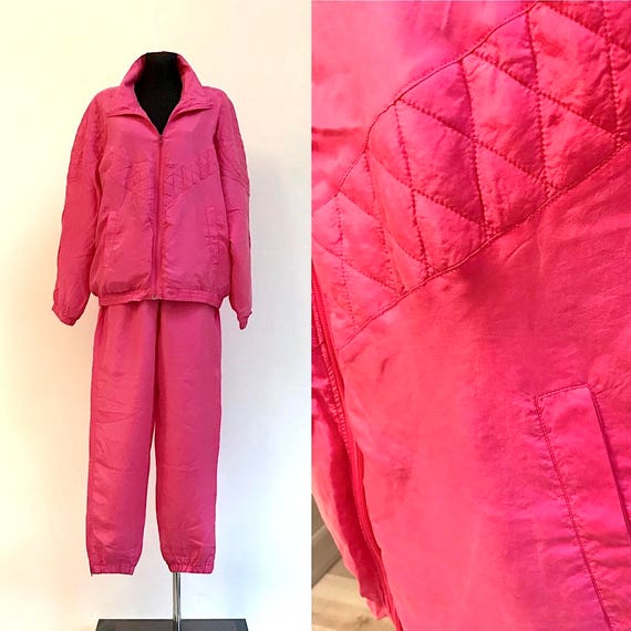 pink silk tracksuit