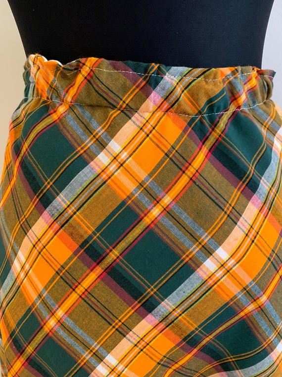 80s-90s Colorful Checkered Skirt Long Plaid Vinta… - image 10